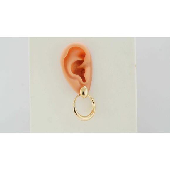 Yellow Gold Estate Hoop Earrings 14k Vintage Fine Jewelry 6.10g